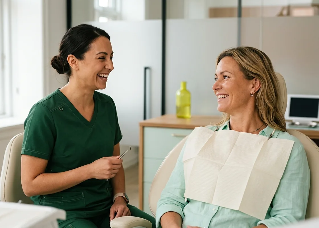 A patient at a dental appointment