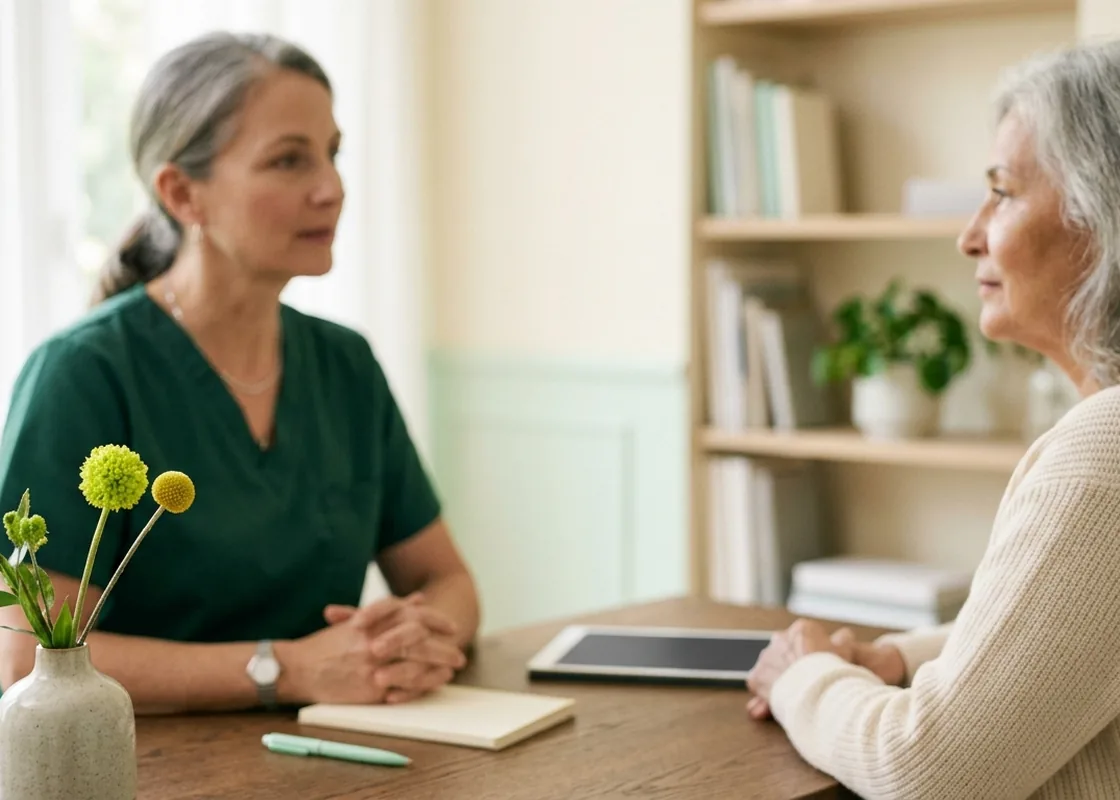 A doctor consulting with a patient