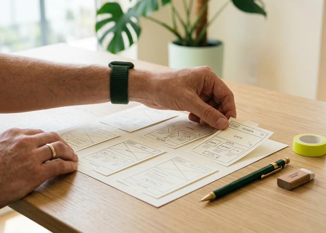 Wireframing a website before design